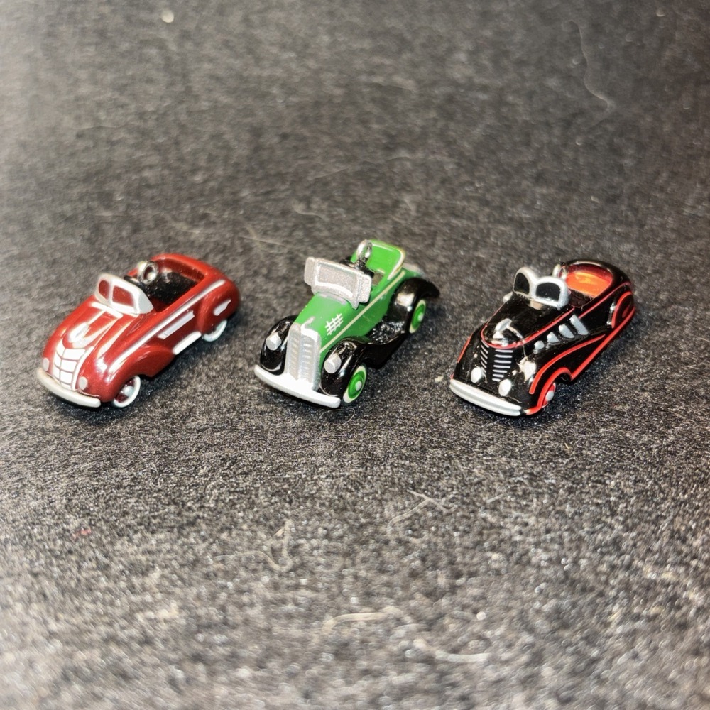 Hallmark Keepsake Miniature Ornament 37'/35' Steelcraft Cars Lot/3
